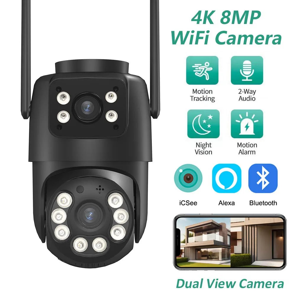 4K 8MP Wi-Fi PTZ Security Camera