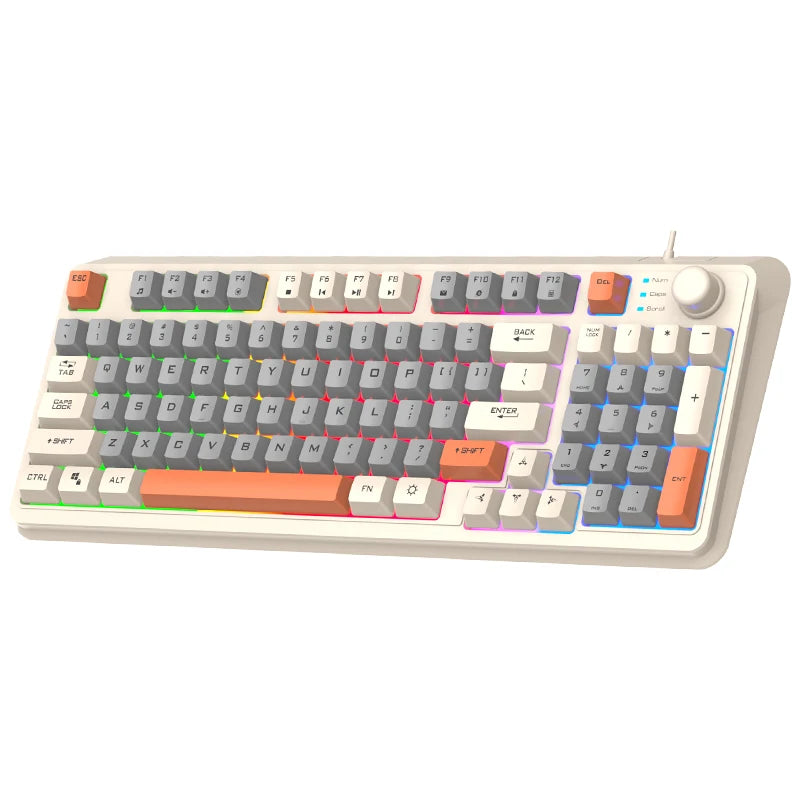 Wired Gaming Keyboard with RGB Lighting