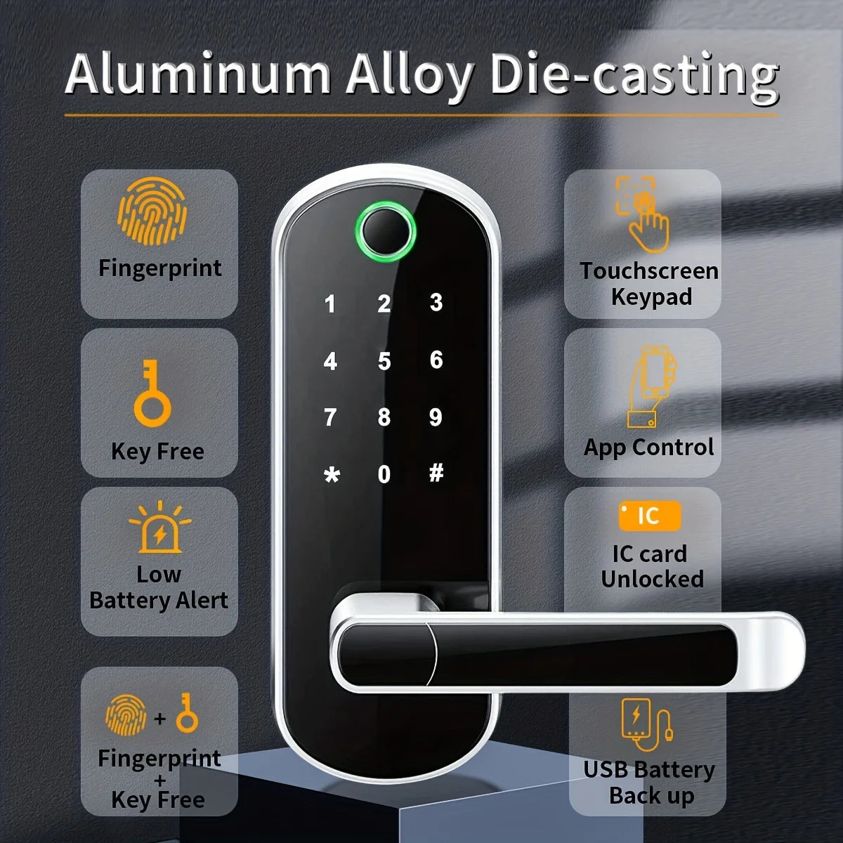 Smart Fingerprint Wi-Fi Door Lock