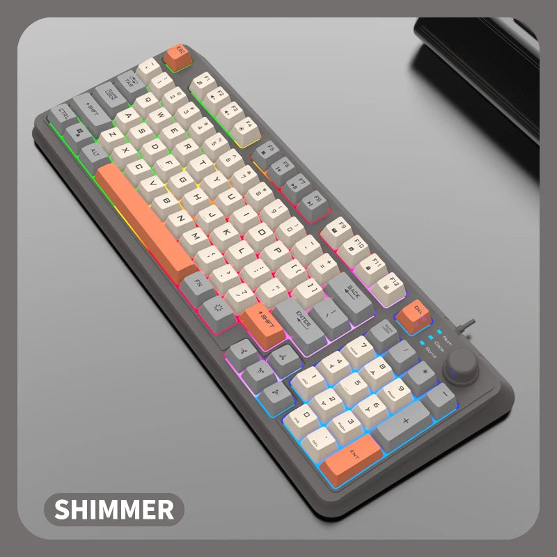 Wired Gaming Keyboard with RGB Lighting