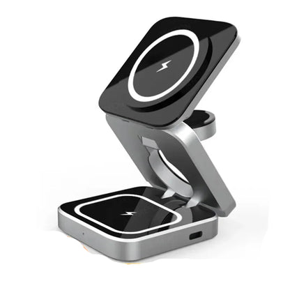 Foldable 3-in-1 Wireless Charging Station
