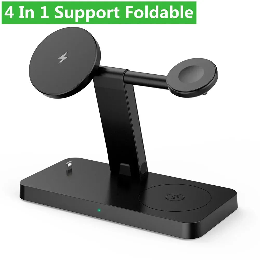 30W 3-in-1 Magnetic Wireless Charger Stand