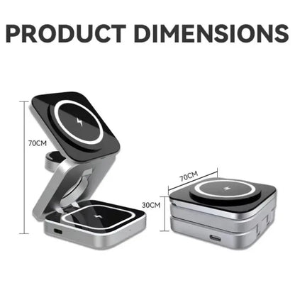 Foldable 3-in-1 Wireless Charging Station