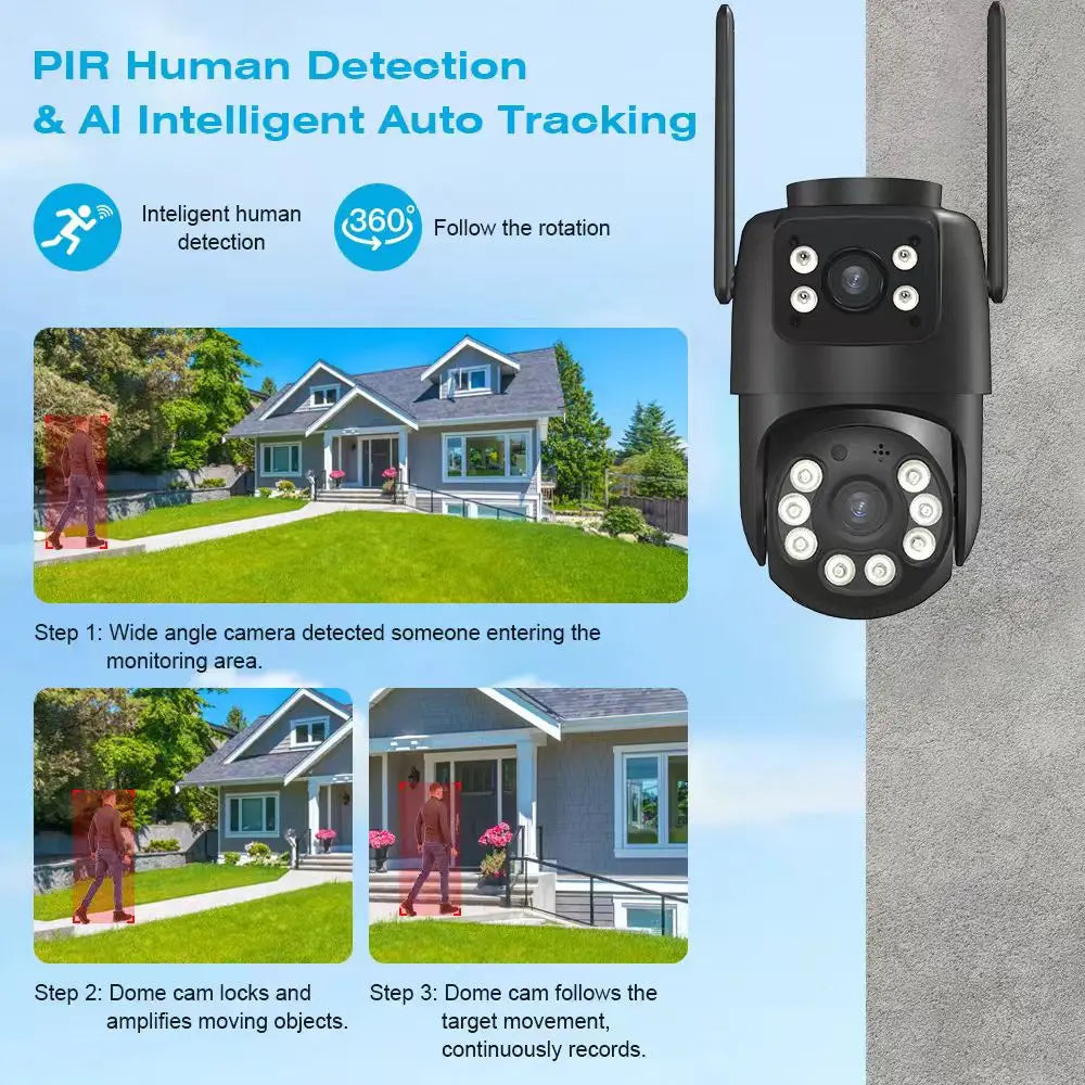 4K 8MP Wi-Fi PTZ Security Camera