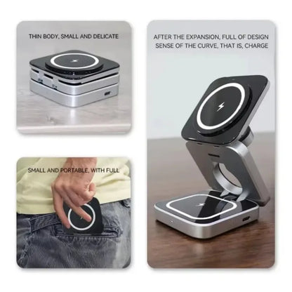 Foldable 3-in-1 Wireless Charging Station