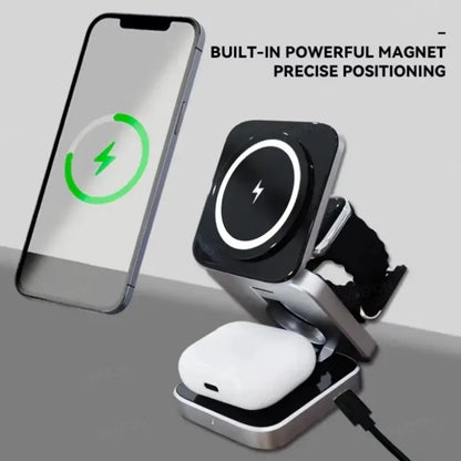 Foldable 3-in-1 Wireless Charging Station