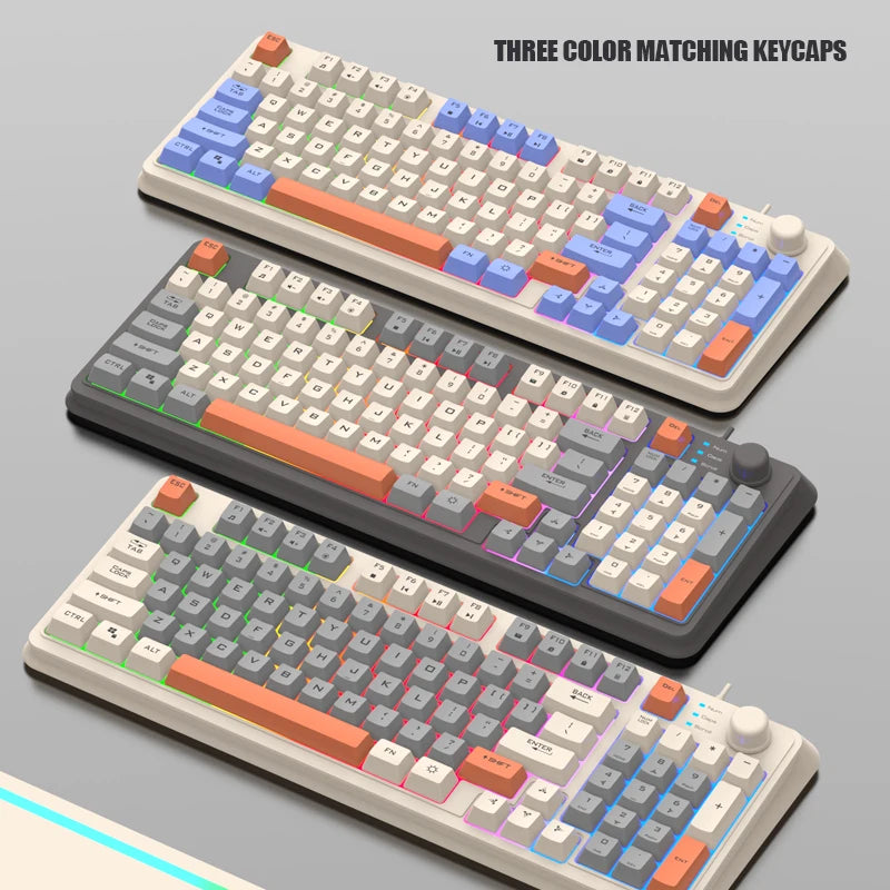 Wired Gaming Keyboard with RGB Lighting