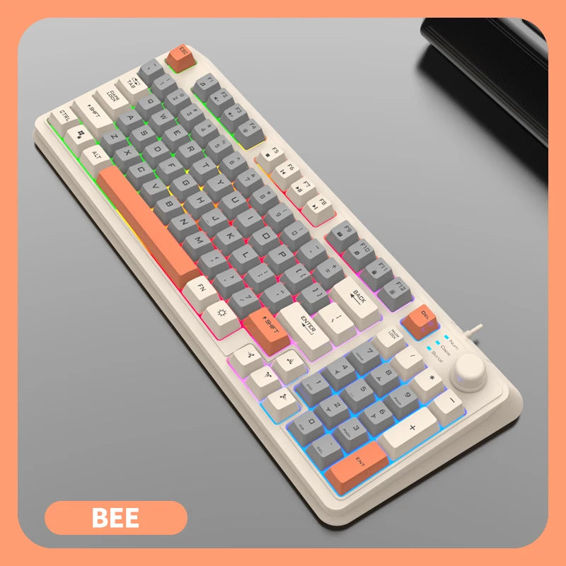 Wired Gaming Keyboard with RGB Lighting