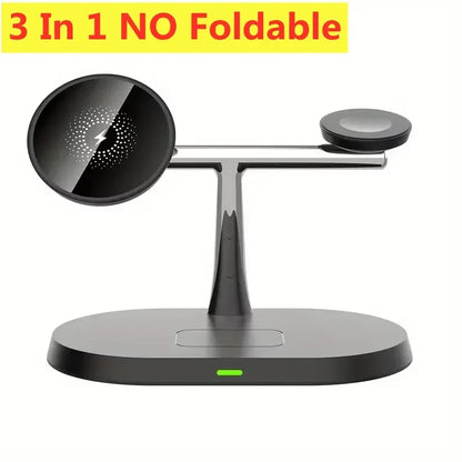 30W 3-in-1 Magnetic Wireless Charger Stand