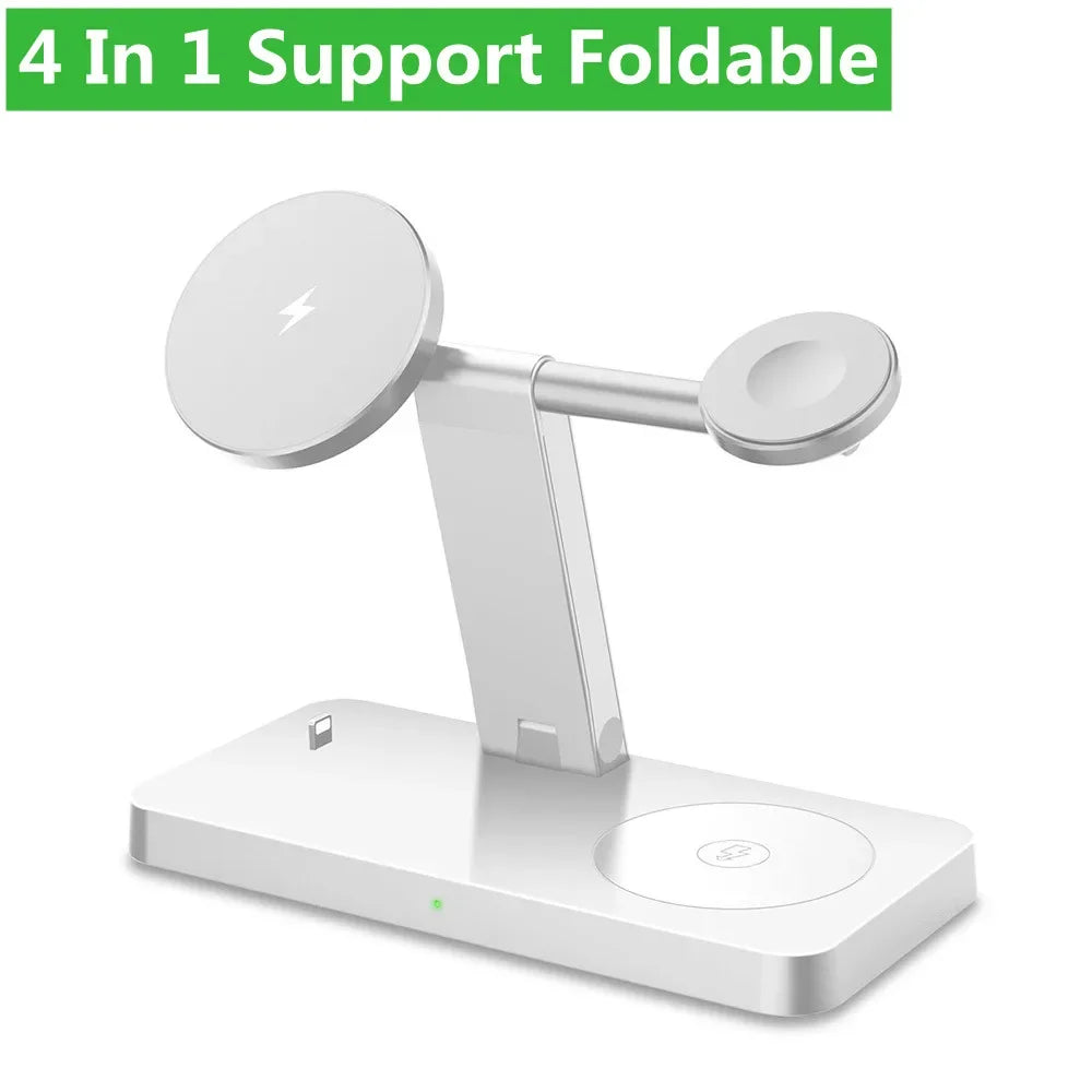 30W 3-in-1 Magnetic Wireless Charger Stand