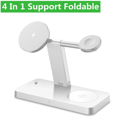 30W 3-in-1 Magnetic Wireless Charger Stand