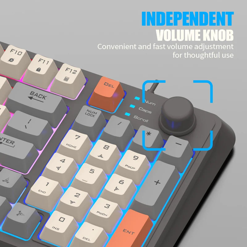 Wired Gaming Keyboard with RGB Lighting