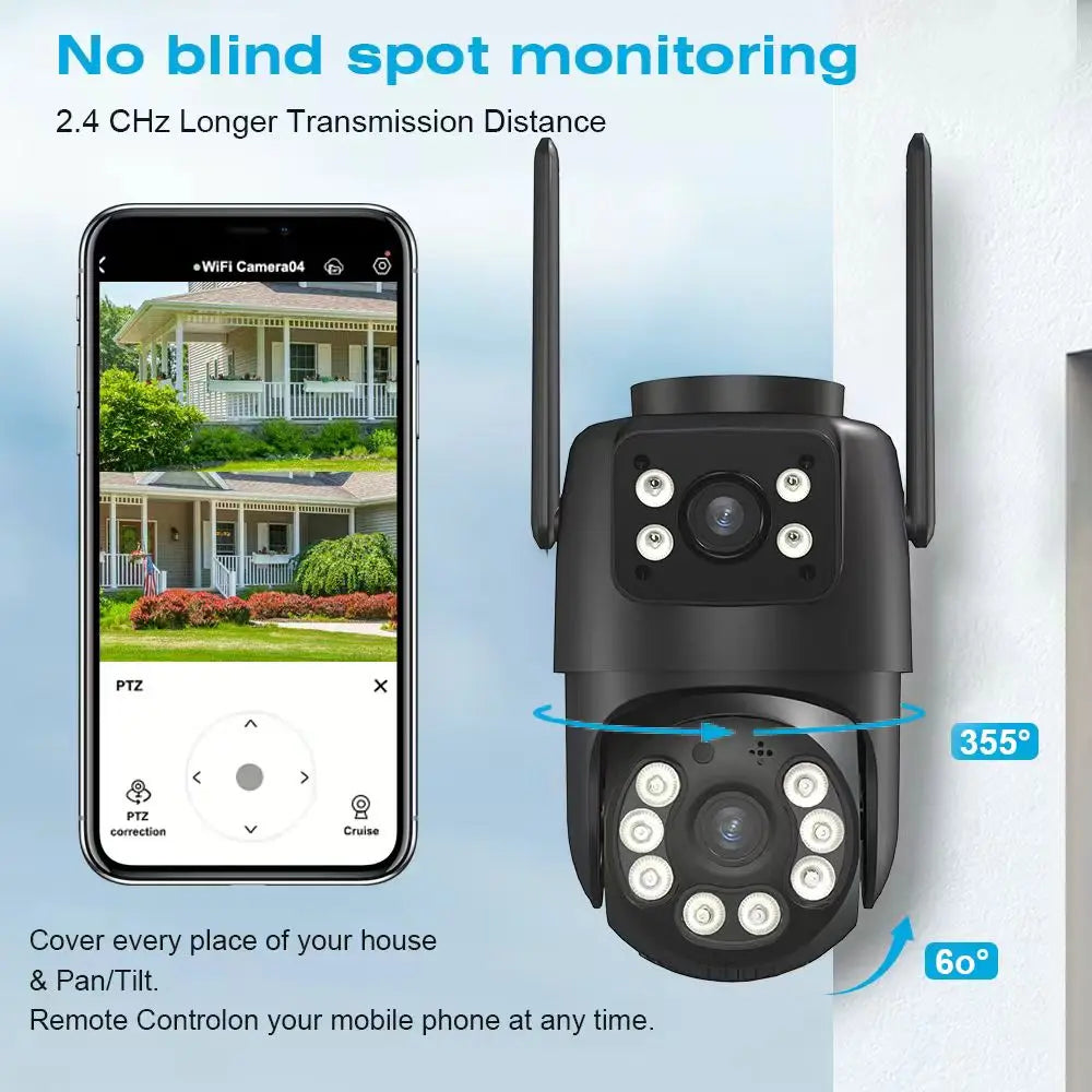 4K 8MP Wi-Fi PTZ Security Camera