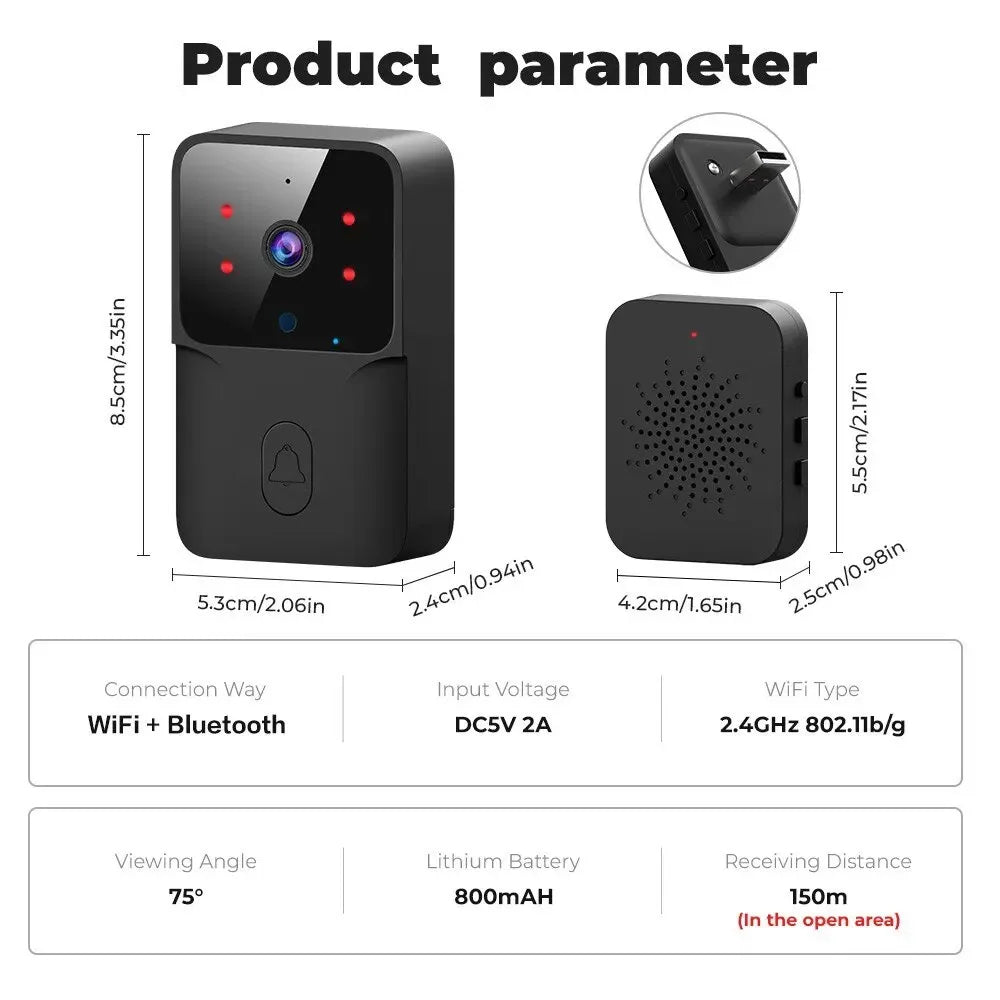 Wi-Fi Video Doorbell with Camera